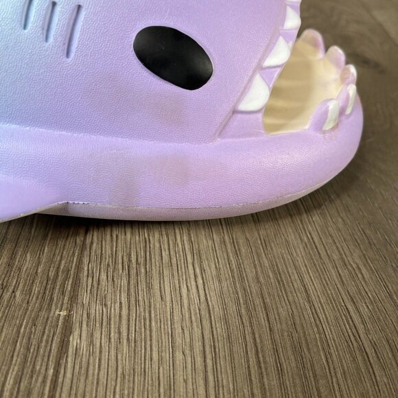 Shark Cloud Slides Blue White Adult Pool Slippers Unisex Size 10 - Picture 13 of 15